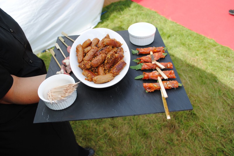 Delicious canapés being served